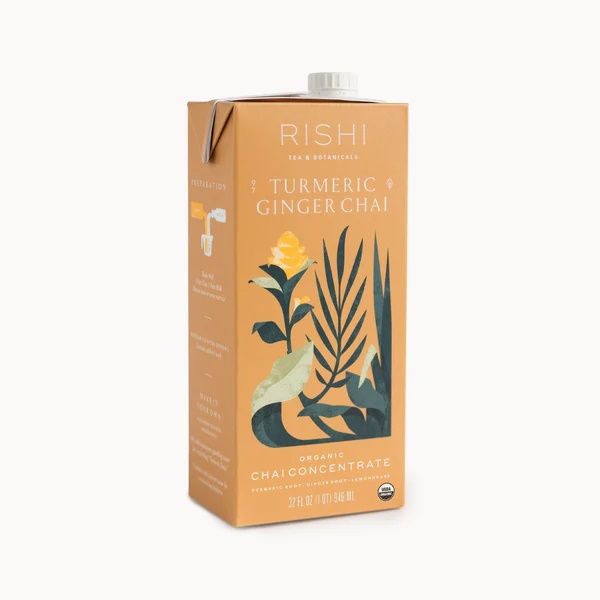 Rishi Turmeric Ginger Chai Organic Concentrate 32oz Carton thumbnail