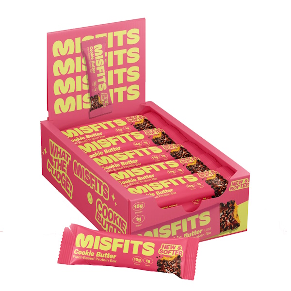 Misfits Plant Based Cookie Butter Bar 15ct Box thumbnail