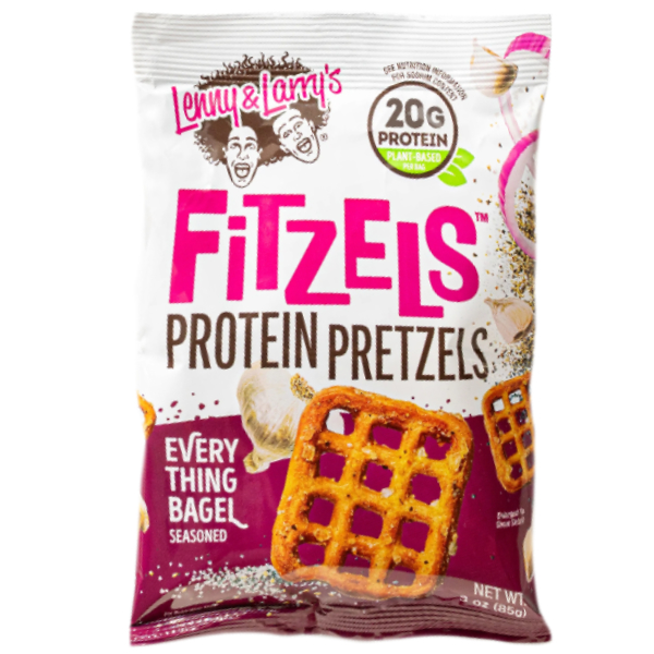 Lenny & Larry Everything Bagel Fitzels Protein Pretzels 3oz thumbnail