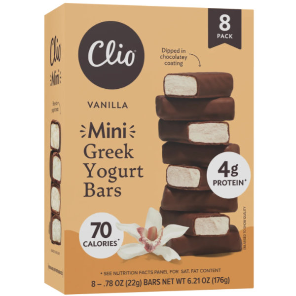 CLIO GREEK YOGURT MINI BARS CHERRY/RASPBERRY (24ct/0.78oz) thumbnail