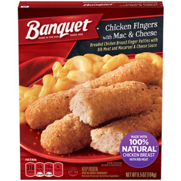 Banquet Chicken Fingers Meal with Mac & Cheese thumbnail