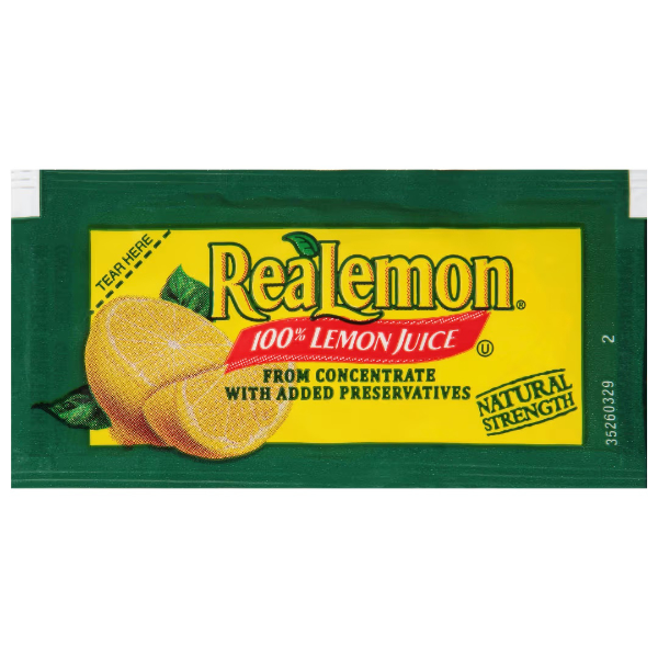 ReaLemon 100% Lemon Juice Packet 200ct Case thumbnail