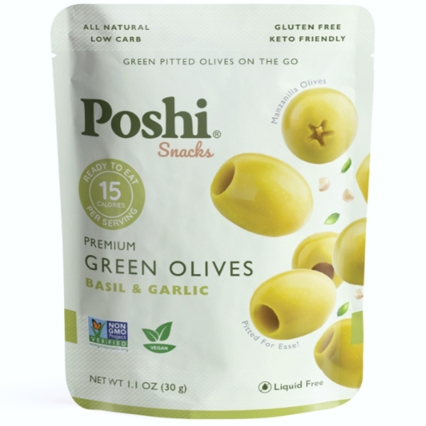 Poshi Green Olives Basil & Garlic thumbnail