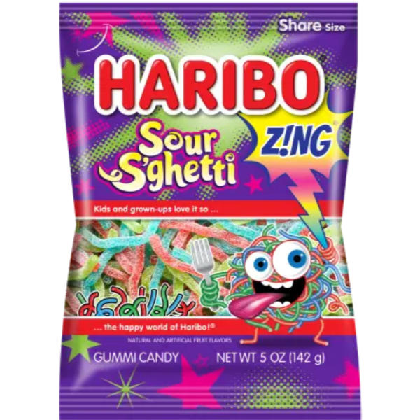 Haribo ZING Sour S'ghetti thumbnail