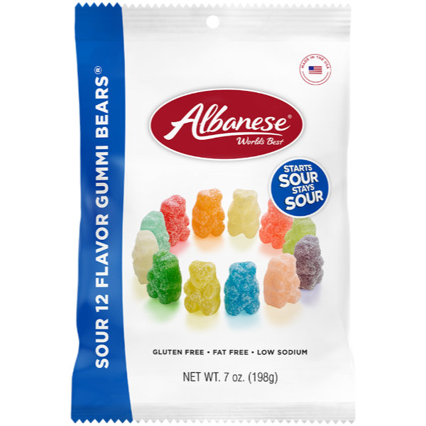 Albanese 12 Flavor Sour Gummi Bears 3.5oz thumbnail