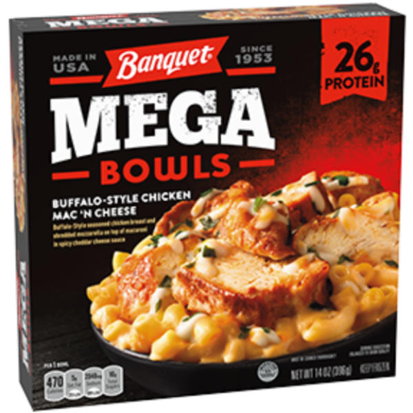 Banquet Mega Bowl Buffalo-Style Chicken Mac 'N Cheese thumbnail