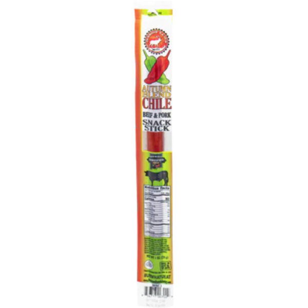 Pearson Ranch Green Chile Beef & Pork Jerky 1oz Snack Stick thumbnail