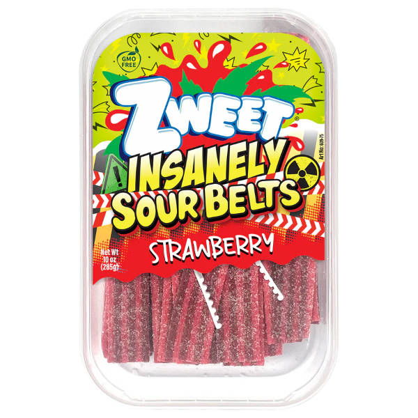 Zweet Insanely Sour Strawberry Belts 10oz thumbnail