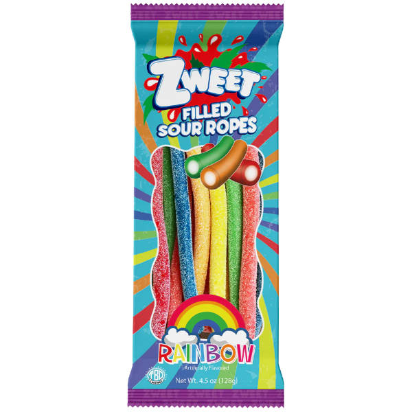 Zweet Filled Sour Ropes Rainbow 4.5oz thumbnail