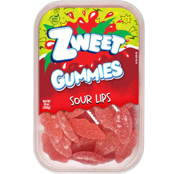 Zweet Sour Gummy Lips 10oz thumbnail