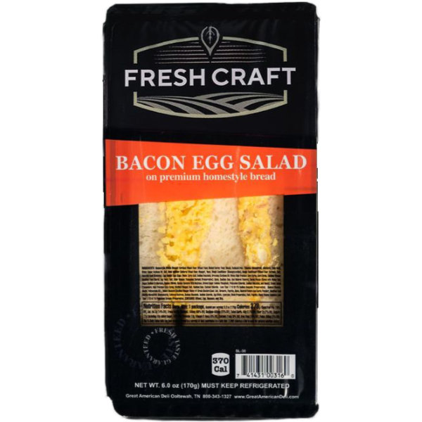 Great American Deli Fresh Craft Bacon Egg Salad Wedge thumbnail