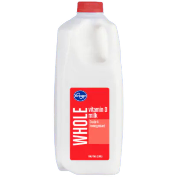 Kroger Whole Milk 0.5gal Carton thumbnail