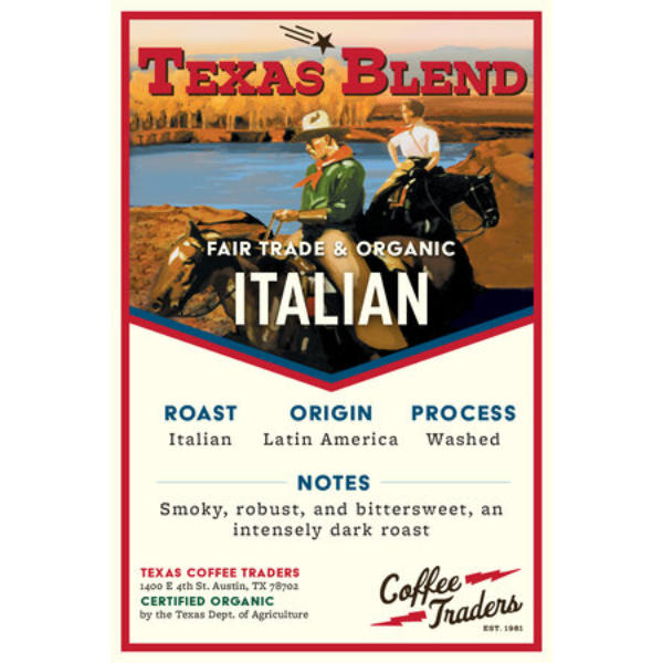 Texas Coffee Traders Org. Italian Roast WB 5Lb Bag thumbnail