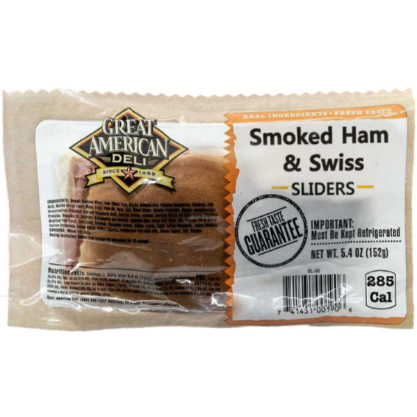 Great American Deli Smoked Ham & Swiss Sliders thumbnail