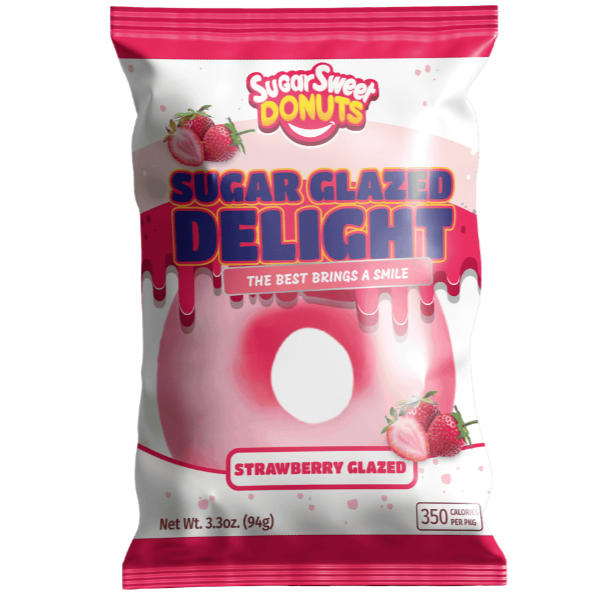 Sugar Sweet Donuts Strawberry Glazed 3.3oz thumbnail