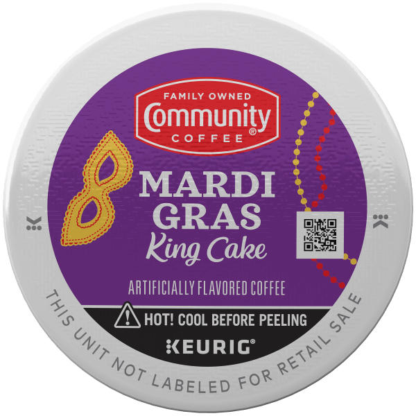 Community Coffee Mardi Gras King Cake 3oz thumbnail