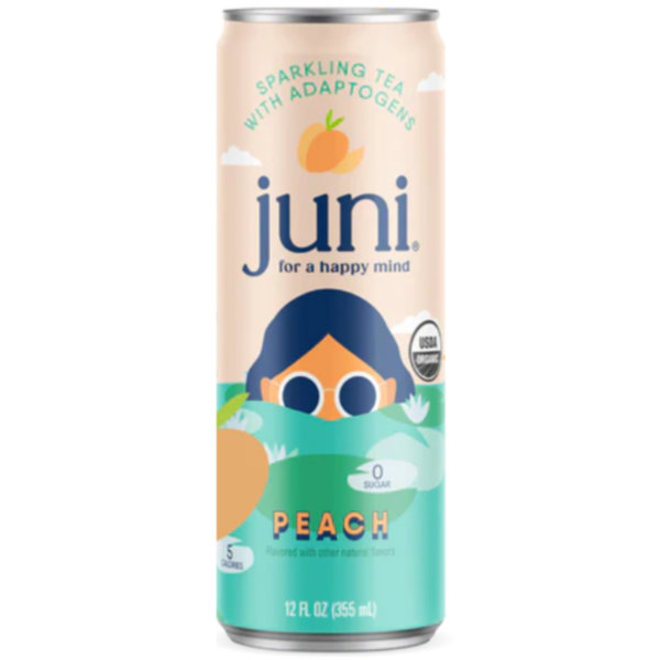 Juni Organic Sparkling Tea Peach 12oz Can thumbnail
