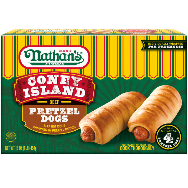 Nathan's Coney Island Pretzel Dogs 4 Pack thumbnail