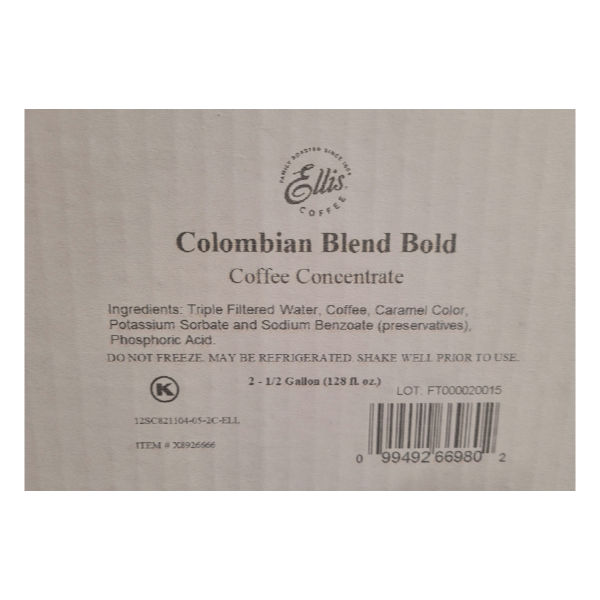 Ellis Colombian Blend Liquid Coffee .5 Gal thumbnail