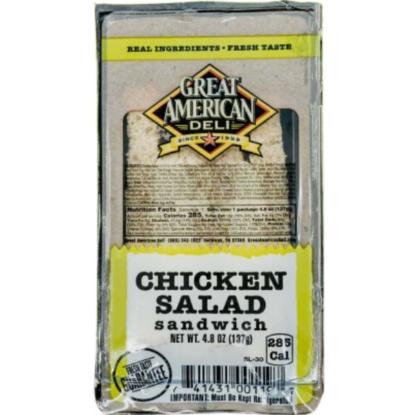 Great American Deli Chicken Salad Wedge 4.8oz thumbnail