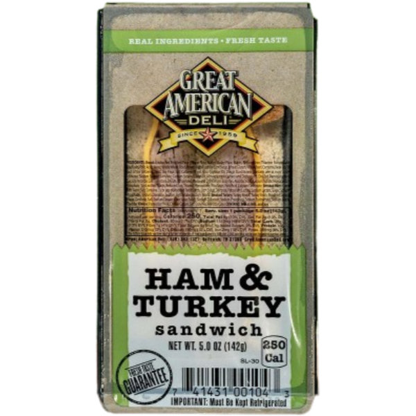 GAD Ham & Turkey Club Wedge 5oz Each thumbnail