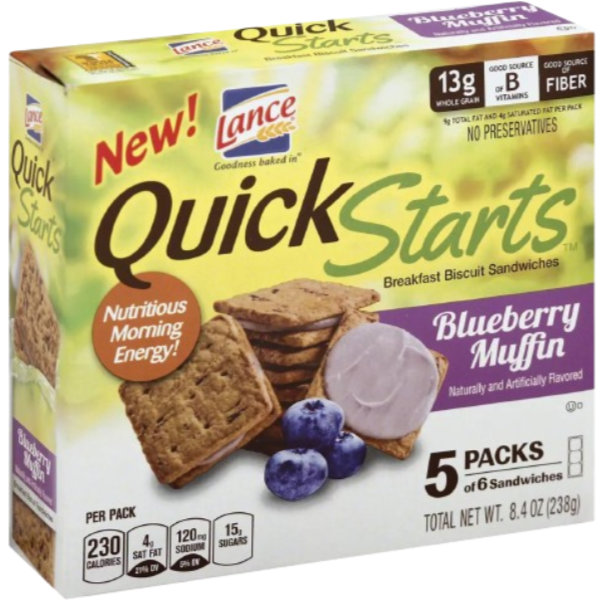 Lance Quick Starts Blueberry Muffin 1.68oz Each thumbnail