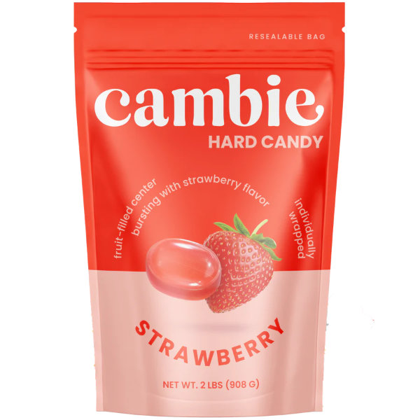 Cambie Strawberry Fruit-Filled Hard Candies 2lb Bag thumbnail