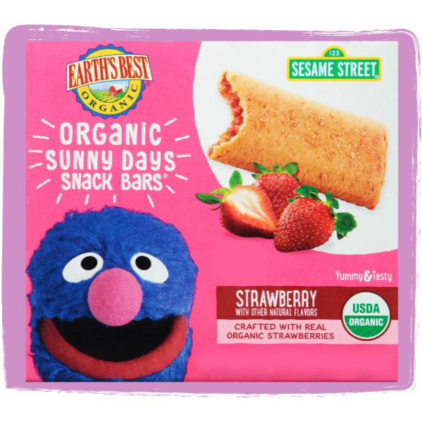 Earths Best Strawberry Organic SunnyDays Snack Bar 30ct Case thumbnail
