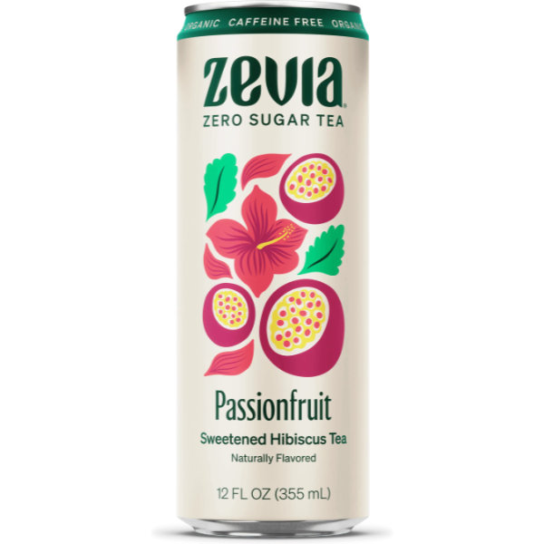 Zevia Hibiscus Passionfruit Tea 12oz Can thumbnail