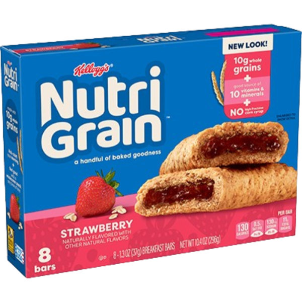 Kelloggs NutriGrain Strawberry 1.3oz thumbnail