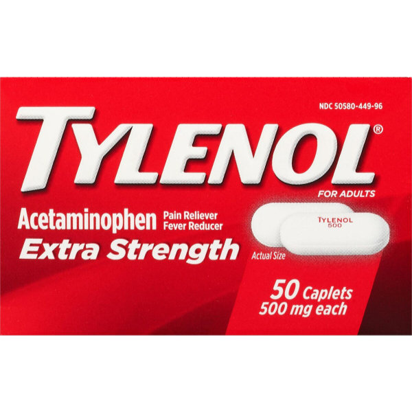 Tylenol Extra Strength Tablets 50ct Packet thumbnail