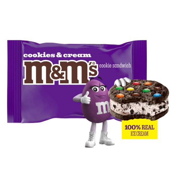 M&M Cookies and Cream Ice Cream Sandwich thumbnail