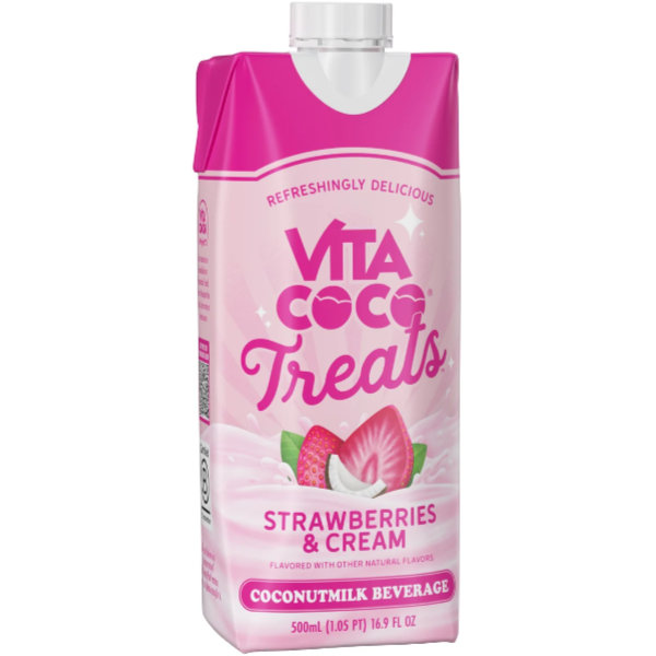 Vita Coco Strawberry and Creme Coconut Milk 16.9oz Tetrapak thumbnail