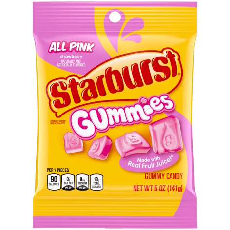 Starburst Gummie All Pink 5oz Bag thumbnail