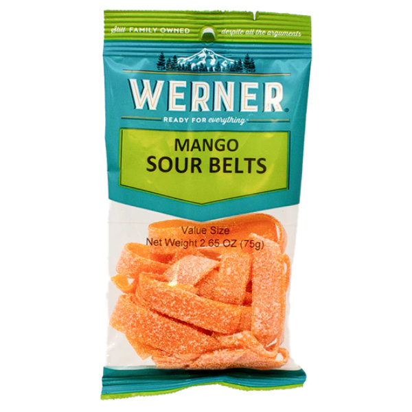 Werner Mango Sour Belts 2.65oz Bag thumbnail