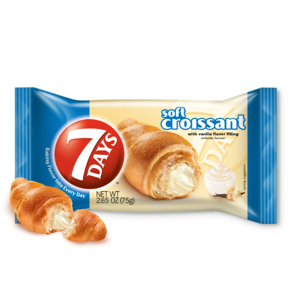 7 Days Soft Baked Croissant Vanilla Filling 2.65oz SH3 thumbnail