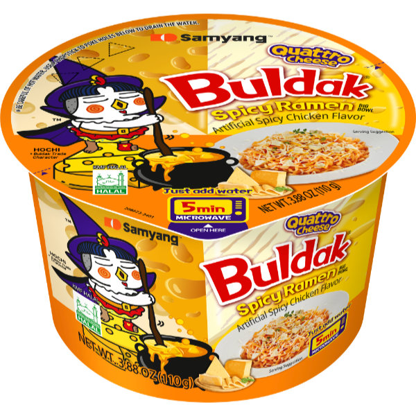 Buldak Ramen Spicy Chicken Quattro Cheese Big Bowl 5ct thumbnail