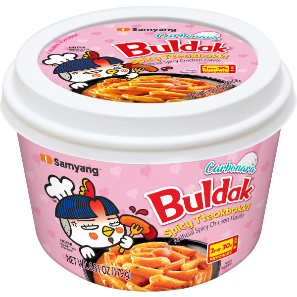 Buldak Ramen Spicy Chicken Tteokbokki Carbonara Bowl 5ct thumbnail