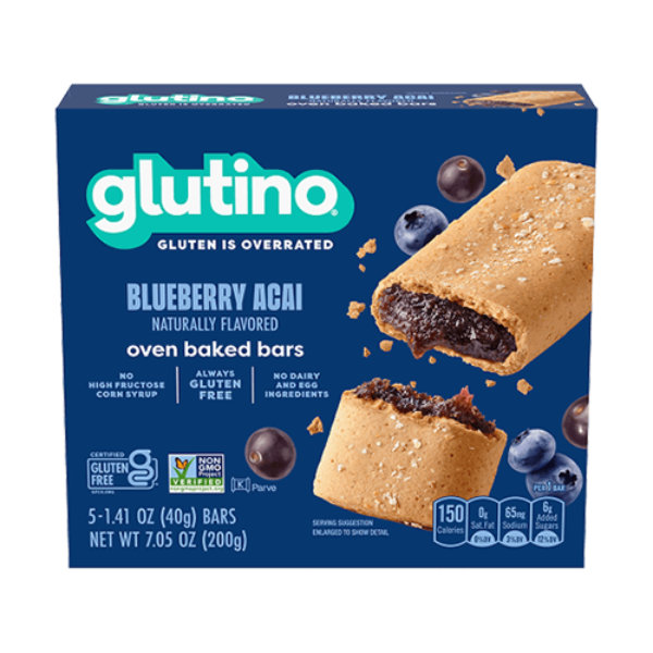 Glutino Gluten Free Oven Baked Breakfast Bars Blueberry Acai (1.41oz) thumbnail