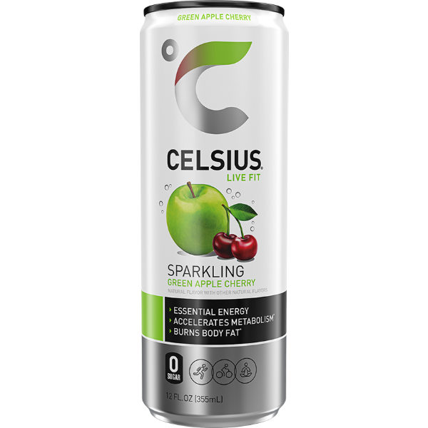 Celsius Sparkling Green Apple Cherry 12oz thumbnail