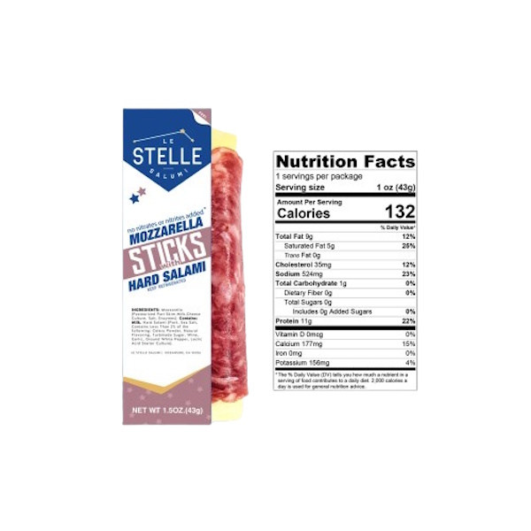 LeStelle Salami Mozzarella Stick 1.5oz thumbnail