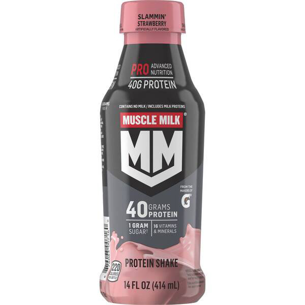 Muscle Milk Pro Slammin' Strawberry 40g Protein 14oz thumbnail