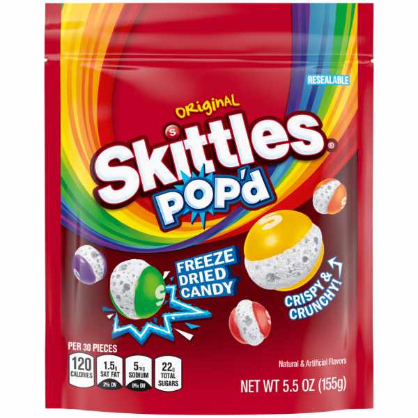 Skittles Pop'd Freeze Dried Candy Share Size thumbnail