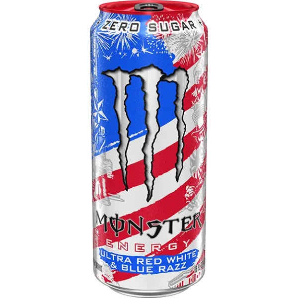 Monster Ultra America Red White Blue Razz 16oz Can thumbnail