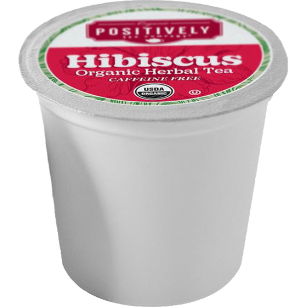 K-Cup Positively Tea Company Hibiscus Organic Herbal Tea 4/24ct thumbnail