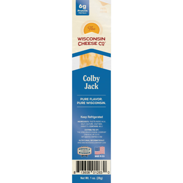 Wisconsin Best Cheese Company Colby Jack Snack Stick (1oz/24ct) Box thumbnail