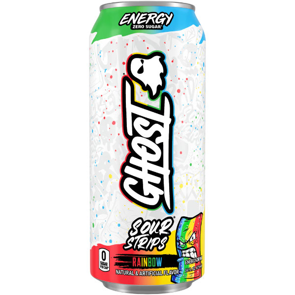 Ghost Energy Zero Sour Strips Rainbow 16oz thumbnail