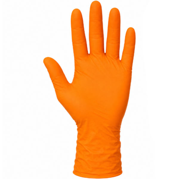 Gloves Nitrile Orange Size L thumbnail