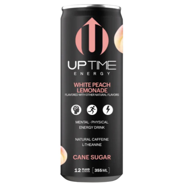 UpTime White Peach Lemonade Energy 12oz thumbnail