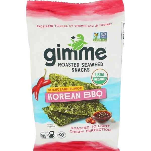Gimme Seaweed Roasted Korean BBQ Snack 1.05 oz thumbnail